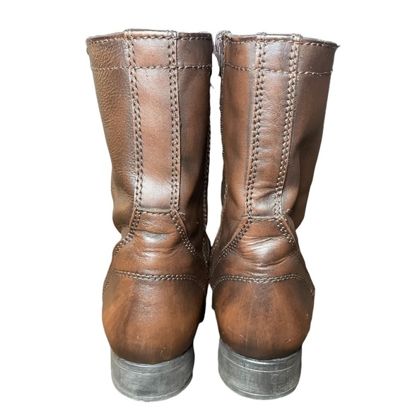 𝅺steve Madden Troopa Boots Brown Leather Size 9M - Picture 2 of 6